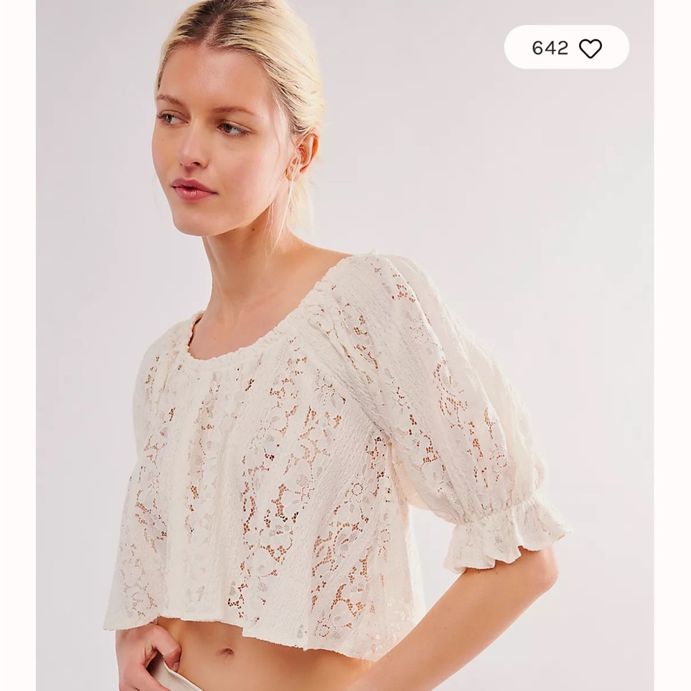 Free People Stacey Lace Top